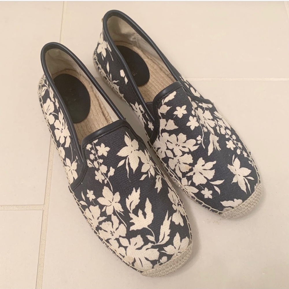 Michael Kors navy foral espadrilles